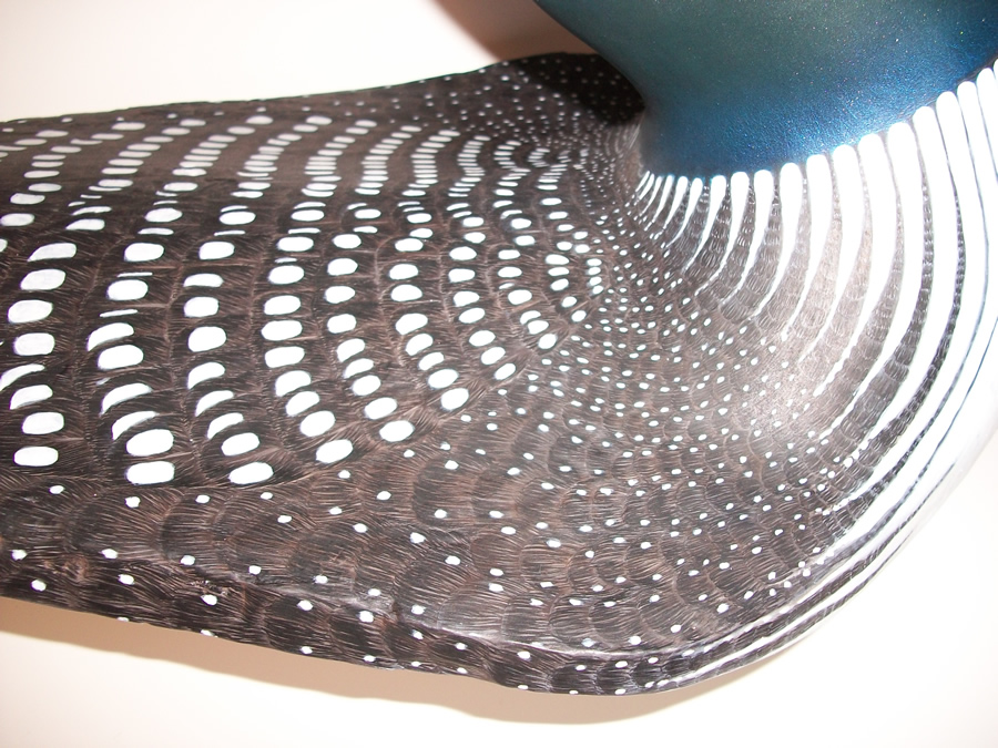 2011 - Common Loon Palm Frond Sculpture by Laurie J. McNeil