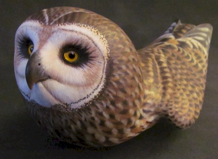 2012 - Short-eared Owl Palm Frond Sculpture by Laurie J. McNeil